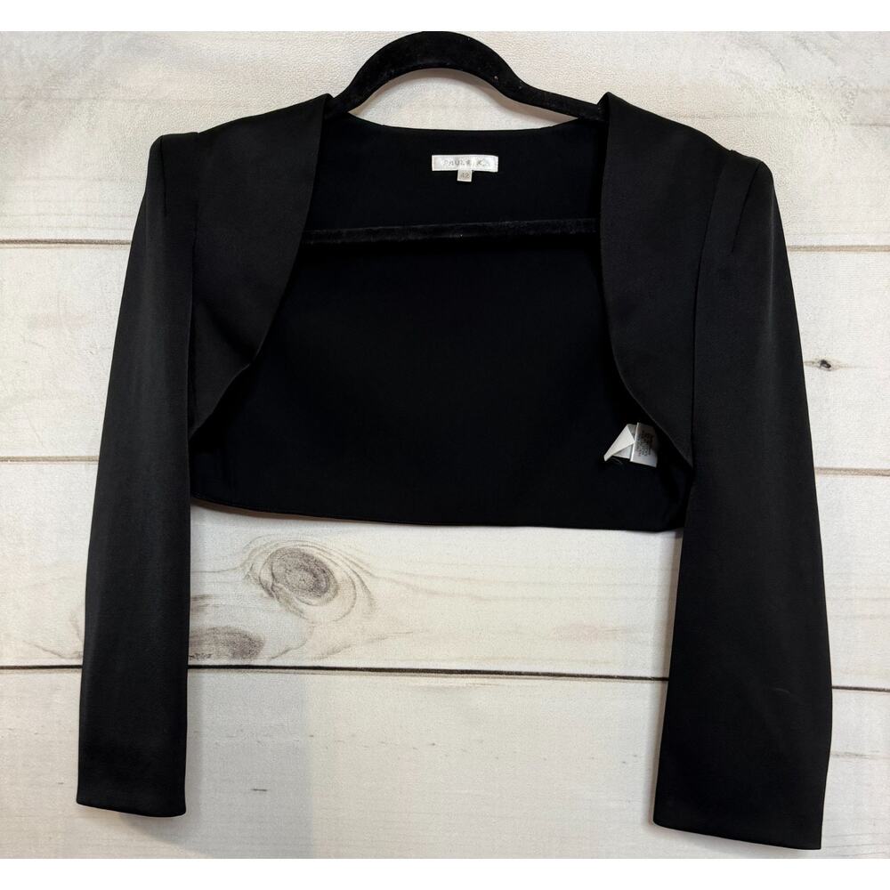 Paule Ka 42 Black Cropped Formal Jacket Party Night Out‎ Chic Classy